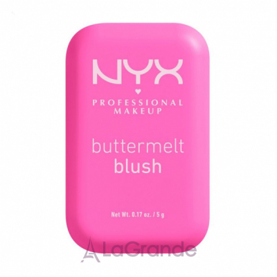NYX Professional Makeup Buttermelt High-Pigment Powder Blush -   