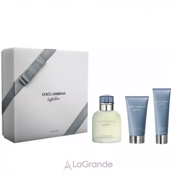 Dolce & Gabbana Light Blue pour Homme ���� (�������� ���� 125 �� + ������� ���� ������ 75 �� + ���� ��� ���� 50 ��)