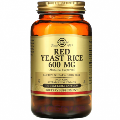 Solgar Red Yeast Rice 600 mg    600 