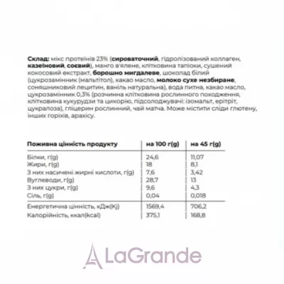 SpaceFood Space Bite Matcha Mango  