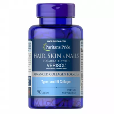 Puritan's Pride Hair, Skin and Nails formulated with VERISOL   ,      VERISOL