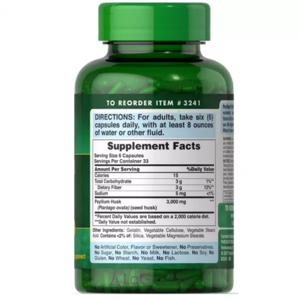Puritan's Pride Psyllium Husks 500mg ���������� ��������