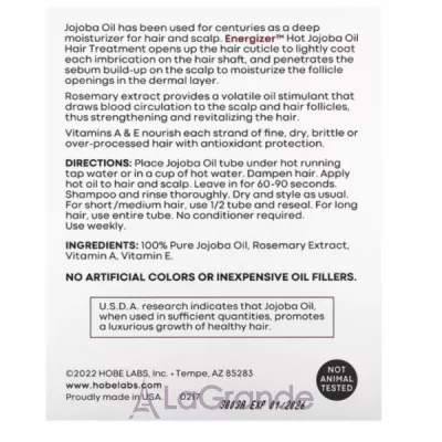 Hobe Labs Energizer Hot Jojoba Oil Hair Treatment      볺 