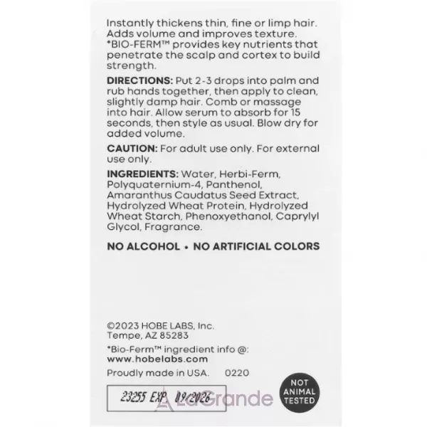 Hobe Labs Energizer Hair Thickening Serum ��������� ��� �������