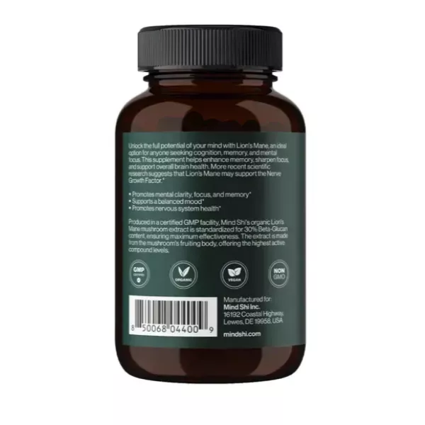 Mind Shi Lion's Mane Mushroom 1000 mg ���������� �������� ����� ���� 1000��