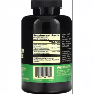 Optimum Nutrition ZMA ,   B6