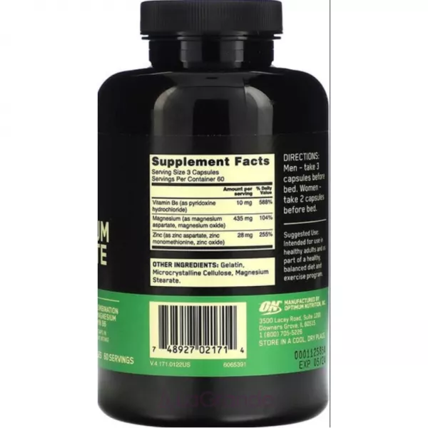 Optimum Nutrition ZMA ����, ������ �� B6