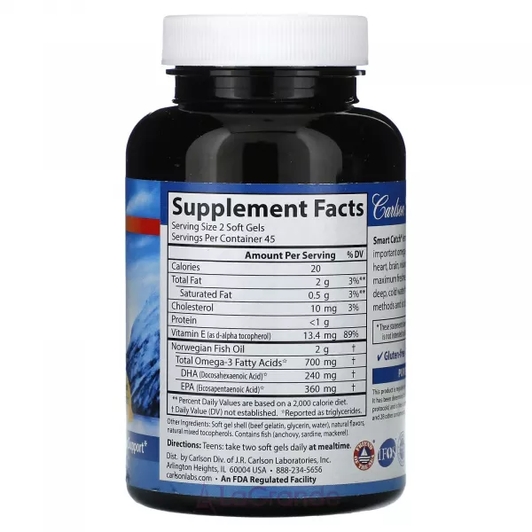 Carlson Teen's Smart Catch 700 mg ����������� ������� ��� ���������� 