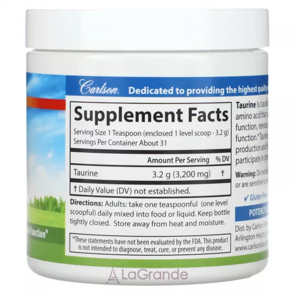 Carlson Taurine Powder ����������� ������� 