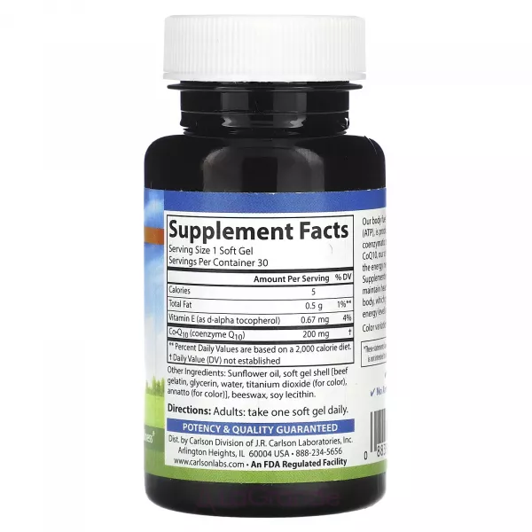 Carlson CO-Q10 200 mg ĳ������ ������� 