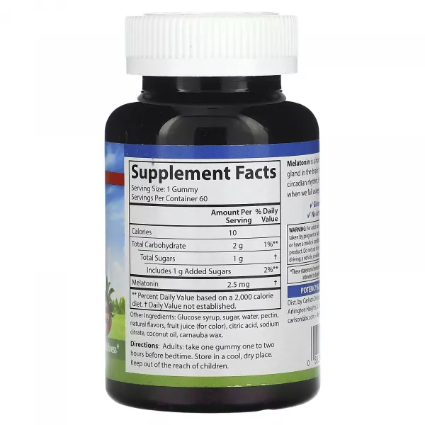Carlson Melatonin Gummies 2.5 mg ĳ������ ������� 
