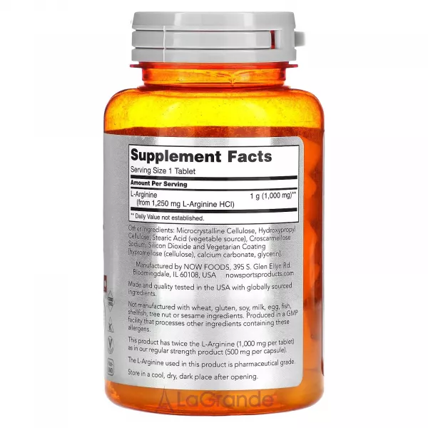 Now Foods Sports Double Strength L-Arginine 1000 mg ĳ������ ������� 