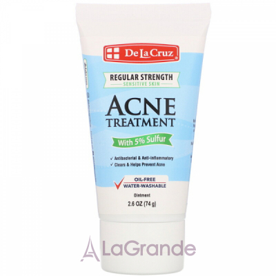 De La Cruz Acne Treatment with 5% Sulfur     5%    