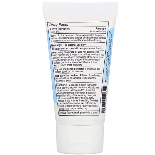 De La Cruz Acne Treatment with 5% Sulfur ���� ����� ���� � 5% ����� ��� ������� ����