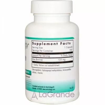 Nutricology Ox Bile 125 mg   