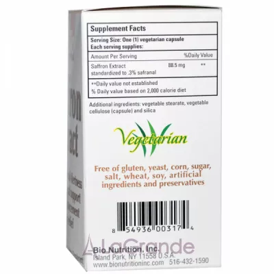 Bio Nutrition Saffron Extract   