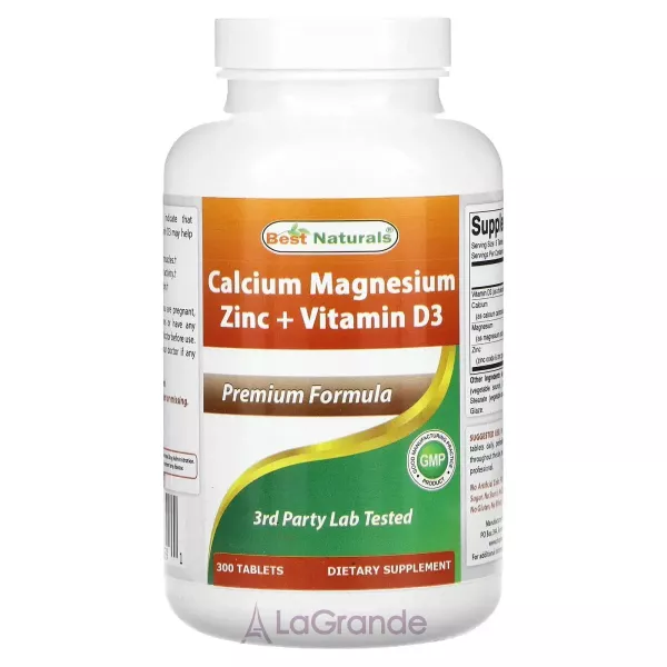 Best Naturals Calcium Magnesium Zinc + Vitamin D3 �������� 