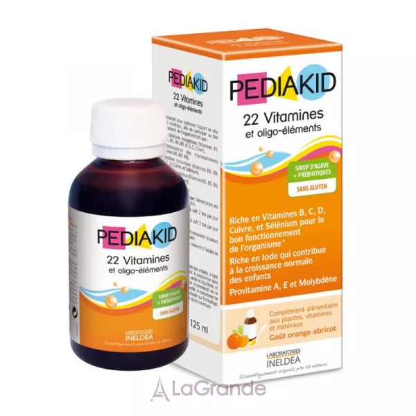 Pediakid 22 Vitamines et Oligo-Elements Sirop ����� ��� ��������� ��������� ��������: 22 ������ �� ����-��������