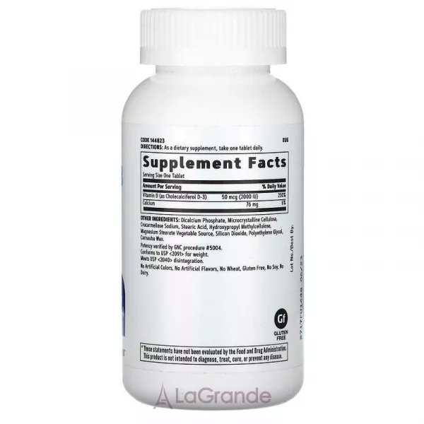 GNC Vitamin D-3 500 mcg (2000 IU) ����������� ������� 