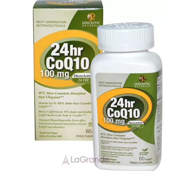 Genceutic Naturals CoQ10 24 hr 100 mg ����������� ������� 