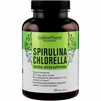 Golden Pharm Natural Green Superfood Spirulina Chlorella ������� ������� "��������� ��������", 500 ��