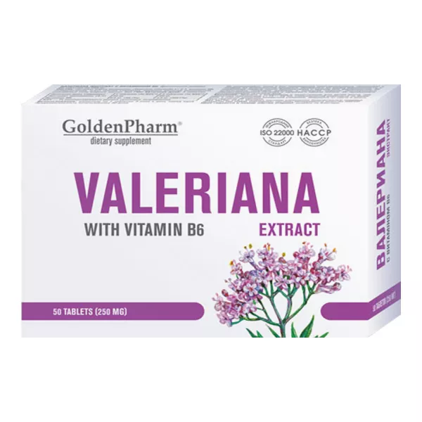 Golden Pharm Valeriana Extract with Vitamin B6 ����������� ������� 