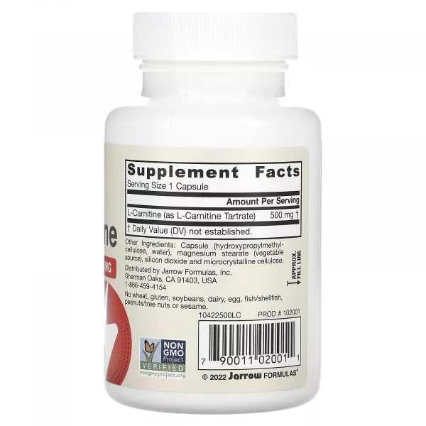 Jarrow Formulas L-Carnitine 500 mg ĳ������ ������� 