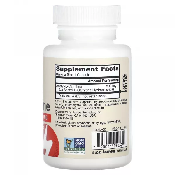 Jarrow Formulas Acetyl L-Carnitine 500 mg ĳ������ ������� ��� �������� ����� 