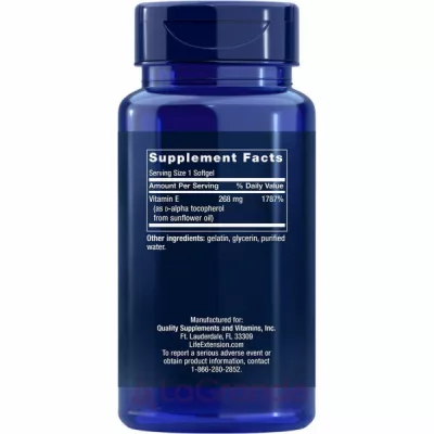 Life Extension Super Vitamin E 268 mg (400 IU)   