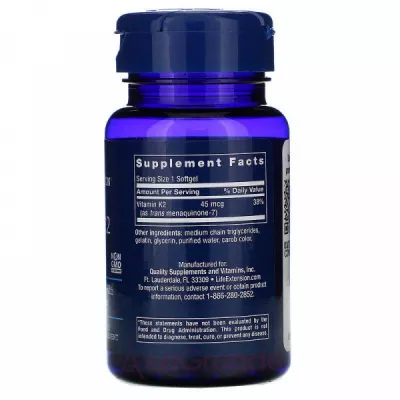 Life Extension Low Dose Vitamin K2 (MK-7) 45 mcg   