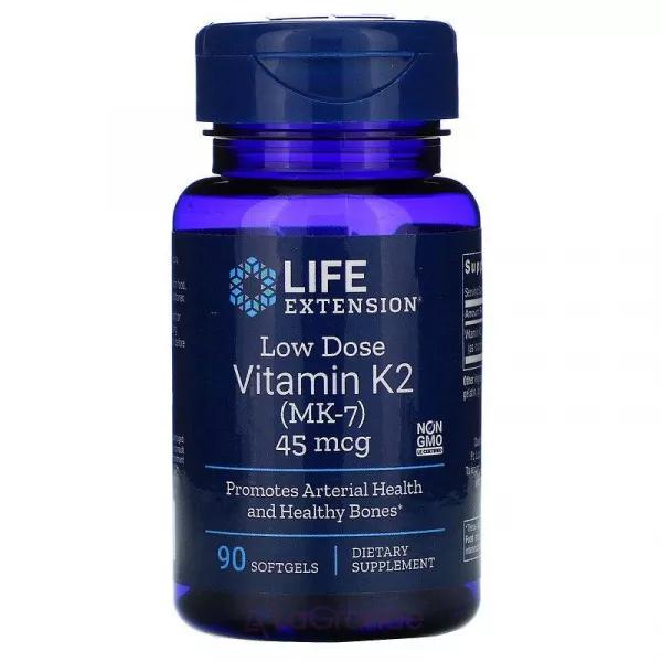 Life Extension Low Dose Vitamin K2 (MK-7) 45 mcg ĳ������ ������� 