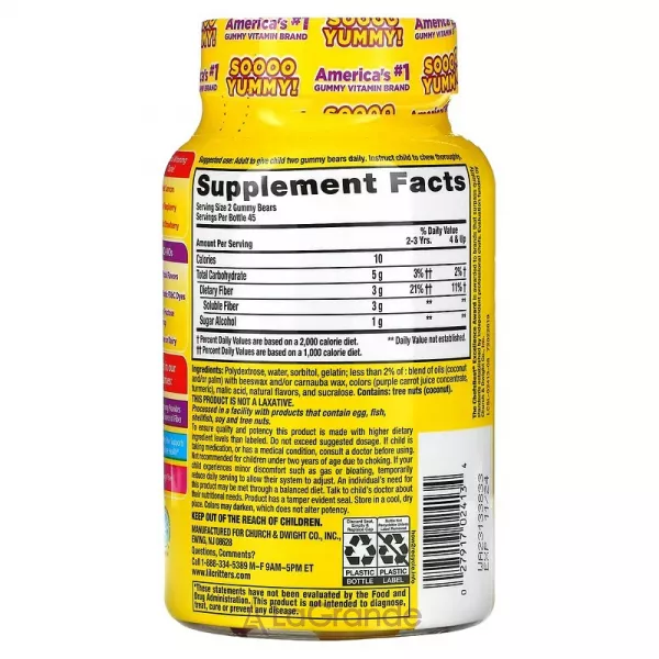L'il Critters Fiber Digestive Support ����������� ������� ��� ����� ��� ��������� ����������� 
