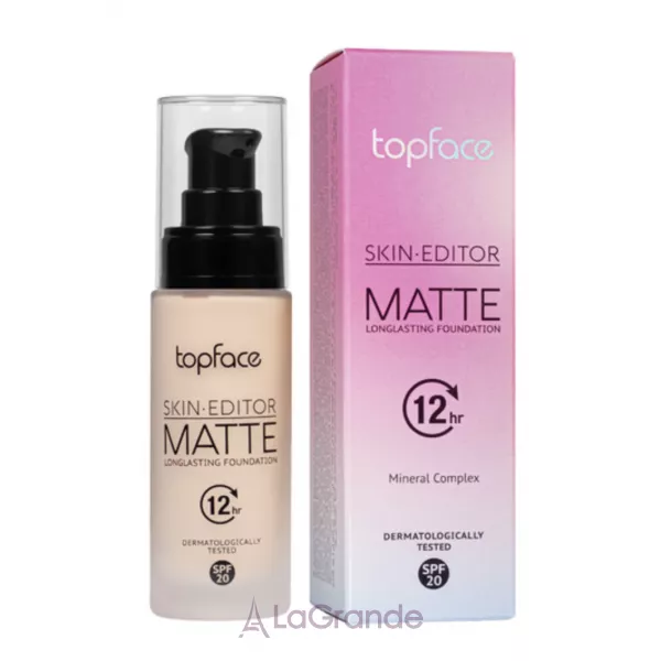 TopFace Skin Editor Matte Longlasting Foundation �������� ������ ��� ������� � ������� ��������� SPF 20