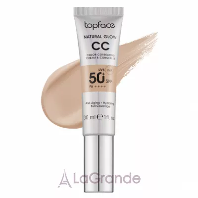 TopFace Natural Glow CC Color Correcting Cream & Concealer SPF 50+ PA++++  -   21