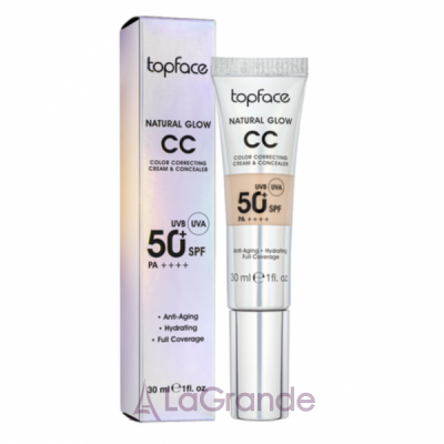 TopFace Natural Glow CC Color Correcting Cream & Concealer SPF 50+ PA++++  -   21