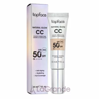 TopFace Natural Glow CC Color Correcting Cream & Concealer SPF 50+ PA++++  -   21