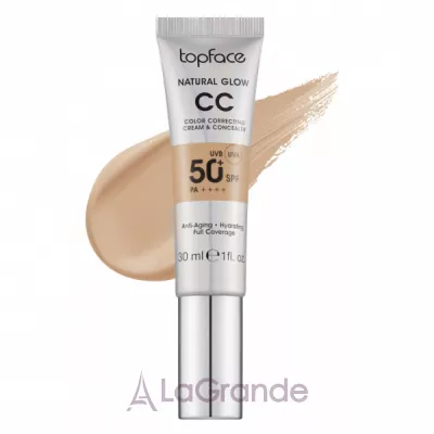 TopFace Natural Glow CC Color Correcting Cream & Concealer SPF 50+ PA++++  -   21