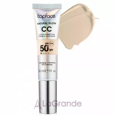 TopFace Natural Glow CC Color Correcting Cream & Concealer SPF 50+ PA++++  -   21