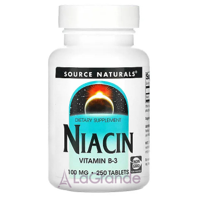 Source Naturals Niacin Vitamin B3 100mg   