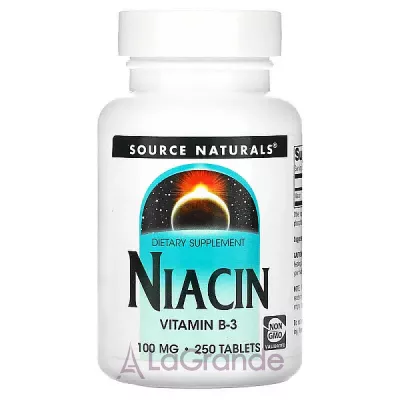 Source Naturals Niacin Vitamin B3 100mg   