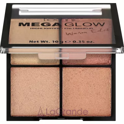 Technic Cosmetics Mega Glow Highlighter Palette Warm Edit  