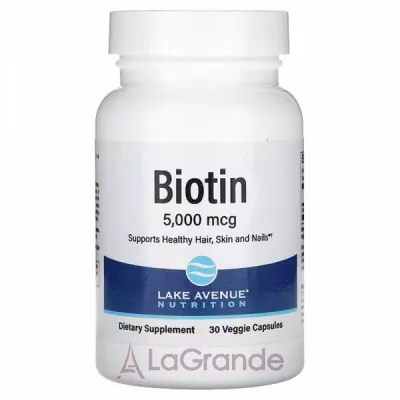 Lake Avenue Nutrition Biotin 5000 mcg   