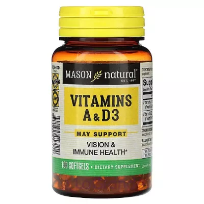 Mason Natural Vitamins A & D3 ĳ  