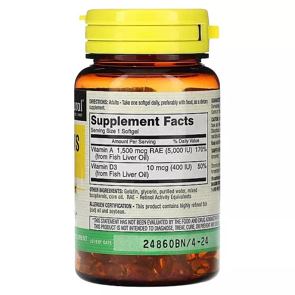 Mason Natural Vitamins A & D3 ����������� ������� 