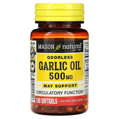 Mason Natural Garlic Oil 500 mg   