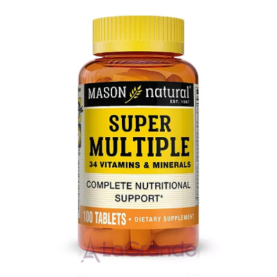 Mason Natural Super Multiple 34 Vitamins and Minerals     