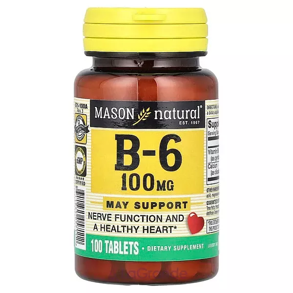 Mason Natural Vitamin B6 100 mg ����������� ������� 