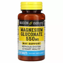 Mason Natural Magnesium Gluconate 550 mg ĳ������ ������� "������ ��������", 550 ��