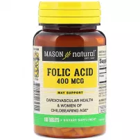 Mason Natural Folic Acid 400 mcg ĳ������ ������� "��볺�� �������", 400 ��r