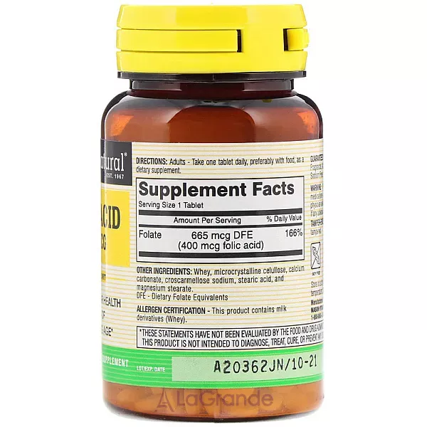 Mason Natural Folic Acid 400 mcg ����������� ������� 